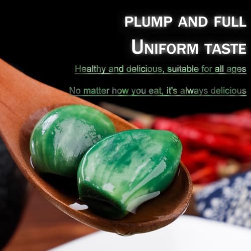 Phuumy 1.65lb Laba Garlic Pickled With Vinegar Fresh Green Garlic,It can be used directly as a salad dressing or chopped and mixed with sauce without additional processing Chinese Shandong Special Pic