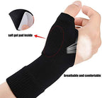 Thumb Arthritis Compression Gloves(1 Pair),Breathable Wrist Support Brace Fingerless Glove with Gel Hand Injury Pads,Comfortable Carpal Tunnel for Thumb Wrist Relieve Pain