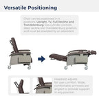 Drive Medical 4 Position Clinical Care Geri Chair Recliner, Reclining Padded Chair with Armrests, Chocolate