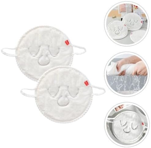 Beaupretty Coral Fleece Facial Mask Towels 2 Pack Reusable Hot Cold Compress for Skin Care Moisturizing Spa Facial Steaming Towel for Pore Cleansing and Relaxation