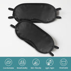 20 PCS Sleep Eye Masks Blindfolds - Light-Tight with Nose Pad & Adjustable Strap, Bulk Comfortable Breathable Party Supplies for Team Building Travel, Black Eye Cover for Women Men