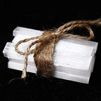 10pcs Natural Selenite Crystal Stick Chips Gypsum White Quartz Selenite Wand Rough Minerals Specimen Point Healing Stones for Reiki, Chakra