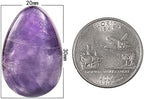 TUMBEELLUWA 4pcs Reiki Crystal Stone Eggs Kit Polished Natural Palm Pocket Stones for Stress Removing, Amethyst+Rose Quartz+Rock Crystal+Tiger’s Eye
