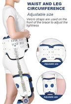 Hip Brace Knee Ankle Foot Orthosis Brace,Adjustable Knee Support Immobilizer for Hip Fracture Rehabilitation Equipment Fixed Brace, for Women and Men (Left) (Right)-Right