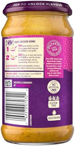 Patak's Korma Sauce, 15 oz, yellow
