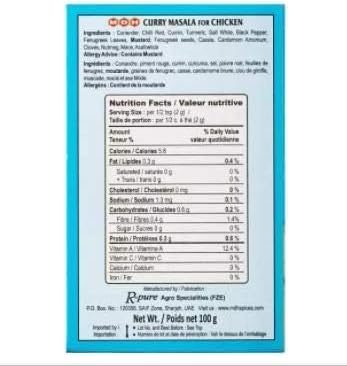 #RT MDH Chicken Curry Masala 100Gm -MDH Chicken Curry Masala Spice Mix. an Easy Yet Delicious Spice Mix to Make The Nations Favourite, Chicken Curry