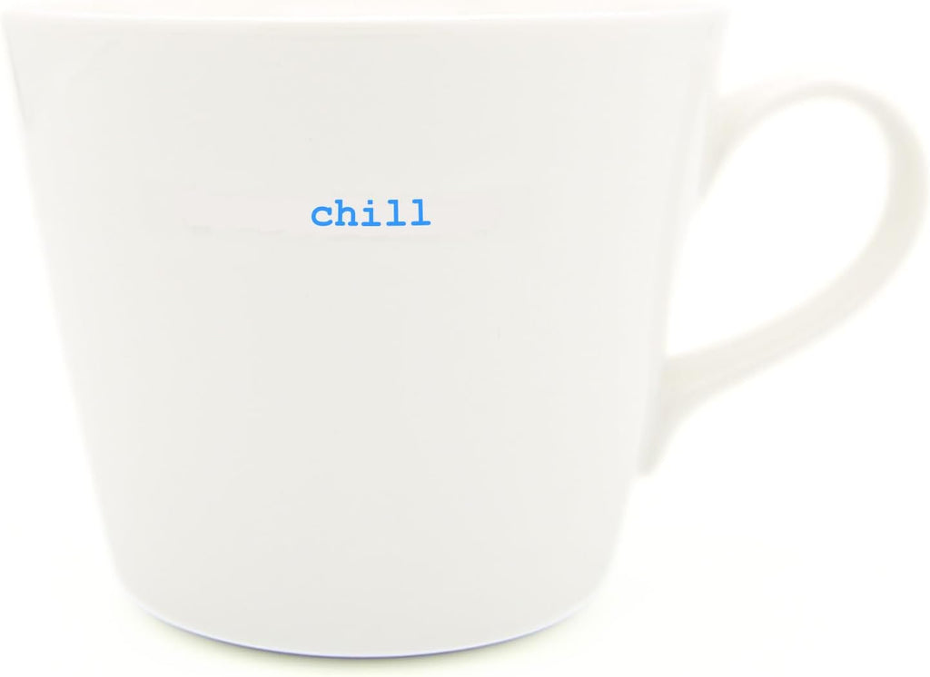 Keith Brymer Jones - Word Range - Ceramic Standard Bucket Mug - Gift Boxed - chill - 350ml
