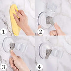Zhehao Adjustable Shower Head Holder, Removable Suction Cup Shower Head Holder, No Drill Wall Mounted Suction Bracket with Chrome Polished for Marble Glass Metal Ceramic(1,Grey Wrench)
