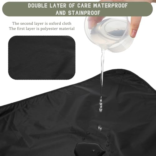 TIESOME 1 Pcs Bibs for Adults, Double Layer Stretchable Adult Bib 28×17 Inch, Reusable Waterproof Washable Clothing Protector, Feeding Bib for Men, Women, Elderly, Senior