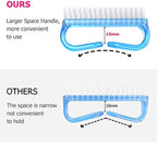 Handle Grip Nail Brush, Hand Fingernail Brush Cleaner Scrubbing Kit Pedicure for Toes and Nails Men Women (4 Pack)