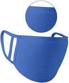 Trimming Shop Kids Face Mask Reusable Washable Face Covering for Children 2 Ply Face Mask, Cotton Face Mask Breathable Safety Mask Protection from Pollution, Royal Blue, 14cm x 10cm, 10pcs