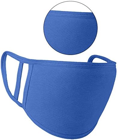 Trimming Shop Kids Face Mask Reusable Washable Face Covering for Children 2 Ply Face Mask, Cotton Face Mask Breathable Safety Mask Protection from Pollution, Royal Blue, 14cm x 10cm, 2pcs