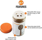 Allrecipes Taste of Morocco (Harissa, Mediterranean Blend, Za'atar) in Glass Jars with Removable Sifter Caps for Sprinkling, Set of 3, Clear, 9.63 x 6.13 x 2-Inch