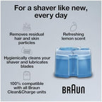 Braun Clean & Renew Refill Cartridges CCR, Replacement Shaver Cleaner Liquid Solution for Clean&Charge System, Pack of 3