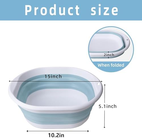 Tlswshsy Portable Pool Foot Bath,Collapsible Pool Foot Wash Basin Tub,Foot Bath Basin for Above Ground Swimming Pools Accessories