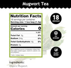 Organic Mugwort Tea, 18 Bleach-Free Tea Bags – Organic Tea Improves Digestion, and Acts as an Emotional Relaxant, No GMOs