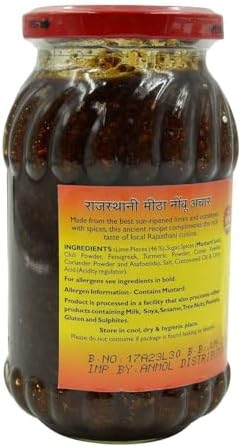 Mother's Recipe, Rajasthani Sweet Lime Pickle, 500 Grams(gm)