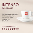illy Coffee, Intenso iperEspresso Capsule, Dark Roast Espresso Pods, Compatible with illy iperEspresso Machines, 18 Count