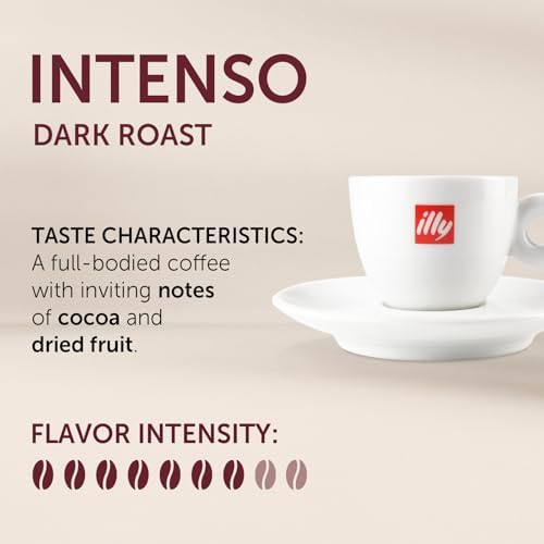 illy E.S.E. Coffee - Single-Serve Capsules & Pods - Intenso Dark Roast - Notes Of Cocoa & Dried Fruit - For E.S.E Machines - Extraordinary Aroma & Body – 18 Count