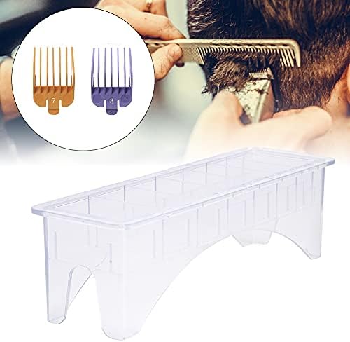 ANGGREK Clipper Guard Holder, Box Clipper Limit Comb Storage Box Hair Clipper Positioning Caliper Comb Organizer Case(Limit Comb Box 8 pcs)
