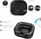 Inflatable Shampoo Basin for Bedridden and Disabled,Portable Shampoo Bowl for Injured, Hair washing Basin for Childred,pregnant woman,Easy Hair Washing at Home (Black)