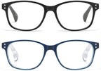 Progressive Multifocus Reading Glasses for Men Women Blue Light Readers Spring Hinge No-Line Near Range 2-Pack PT2013