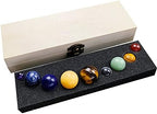 Natural Solar System 9 Planets Decorations Gemstones Sphere Galaxy Universe Model Chakra Healing Crystal Sphere Ball Collective Figurines