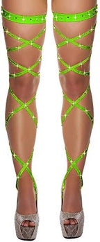 AIBEARTY Women Shiny Rhinestone Leg Wraps for Raves, Dancing, Music Festival
