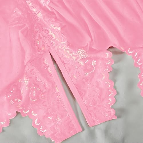Sexy Lingerie for Women Lace Bodysuit One Piece Teddy Mini Babydoll Mesh Sleepwear V Neck Chemise Nightgowns