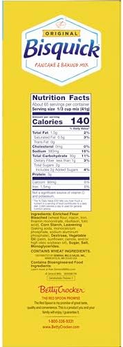 Betty Crocker Bisquick Pancake and Baking Mix, Original, Makes About 145 Pancakes, Giant Size, 96 oz