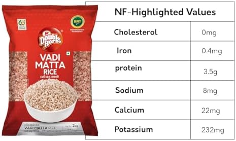 Matta Red Rice Long Grain Kerala Vadi Matta Rice Double Horse 2KG