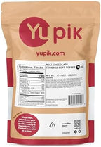 Yupik Milk Chocolate Covered Soft Toffees 17.6 oz, Miniature Bars, Creamy Milk Chocolate, Sweet & Chewy Caramel Candies, Ideal for Snacking & Gifting