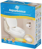 AquaSense Raised Toilet Seat with Lid, White, 2.5 Inches