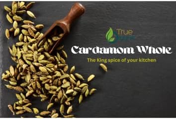True Organic Cardamom Whole 3.5 oz – Certified Organic, USDA & Kosher Certified, Pure Ceylon Premium Quality