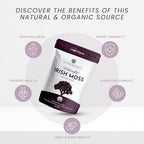 USDA Organic Irish Sea Moss – Wildcrafted Chondrus Crispus (Purple) – 100% Natural, Sustainably Harvested from Chile – Makes ~100oz of Sea Moss Gel – Nutrient-Rich Superfood – Red’s Pure Botanicals
