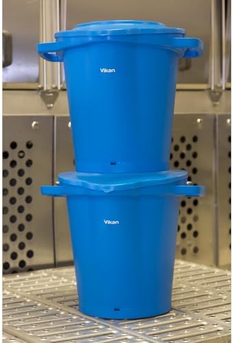 Vikan 56923 Pail,5 gal.,PP/SS,Blue