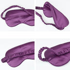 1 Pack Sleep Mask, Silk Eye Mask with Elastic Strap, Blindfold, Soft Silk Sleeping Mask for Girls, Women, Men (Purple)