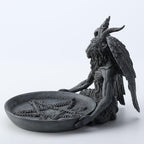 Veronese Design 5 3/4 Inch Baphomet Altar Offering Dish Stone Finish Resin Figurine