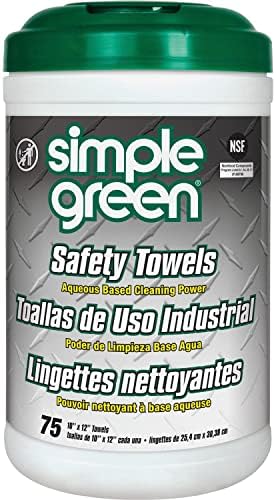 Simple Green 13351 Safety Towels, 10 x 11 3/4, 75 per Canister