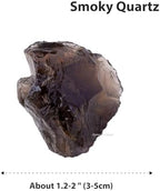 Apengshi Smoky Quartz Raw Crystals 2PCS Natural Rough Rocks Healing Crystal and Stones DIY Raw Stones Meditation Fountain Garden Home Decor