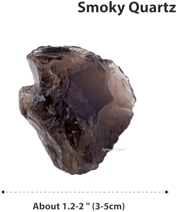 Apengshi Smoky Quartz Raw Crystals 2PCS Natural Rough Rocks Healing Crystal and Stones DIY Raw Stones Meditation Fountain Garden Home Decor