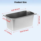 OwnMy 2PCS 5L Ice Buckets for Parties, Stainless Steel Ice Bucket for Freezer, Metal Ice Cubes Bins Storage Container for Freezer, Wine Beer Drink Cooling Buckets for Beverage Cocktails Champagne
