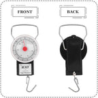 VALICLUD Portable Hanging Fishing Scale 32kg Mechanical Spring Scale with Hook Handheld Luggage and Small Animal Weighing Tool for Travel and Outdoor Use