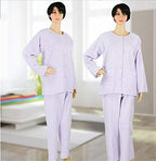 Whryspa Patient Pajamas Home Care Clothing Suit for Fracture,Disability,Surgery Patients,Paralysis,Long Bedridden Elderly,Easy to Wear Off,Pants,L
