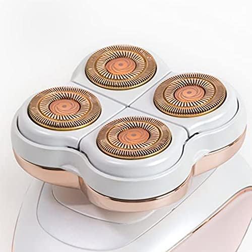 ANGGREK 4 Heads Hair,Electric Hair Trimmer, 4 Heads USB Rechargeable Hair Remover and Painless Leg Hair Removal for Whole Body US Plug 100240V
