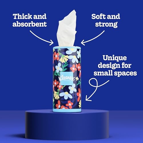 Kleenex Perfect Fit Facial Tissues, 4 Cannisters, 50 Tissues per Can, 2-Ply (200 Total), Packaging May Vary