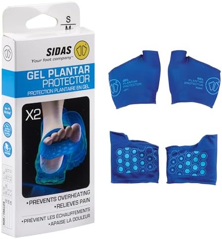Sidas Gel Plantar Protector | Absorb Impacts for Instant Relief | Anatomical Construction | Washable & Reusable, Silitene, Small/Medium