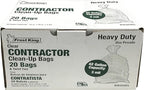 Frost King CB3250 Boxed Heavy Duty Contractor Clean-Up Bags, 32 inch x 50 inch x 3 Mil., 20 Bags, Clear