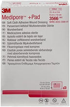 3M™ Medipore™ +Pad Soft Cloth Adhesive Wound Dressing, 3566, Dressing - 3-1/2 in x 4 in, Pad - 1-3/4 in x 2-3/8 in (Box of 25)