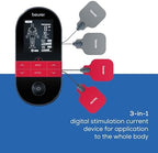 Beurer EM59 Digital 3-in-1 TENS Unit, EMS & Heat Therapy for Pain Relief & Relaxation, Muscle Stimulator with 2 Adjustable Channels, 64 Applications, Timer Function